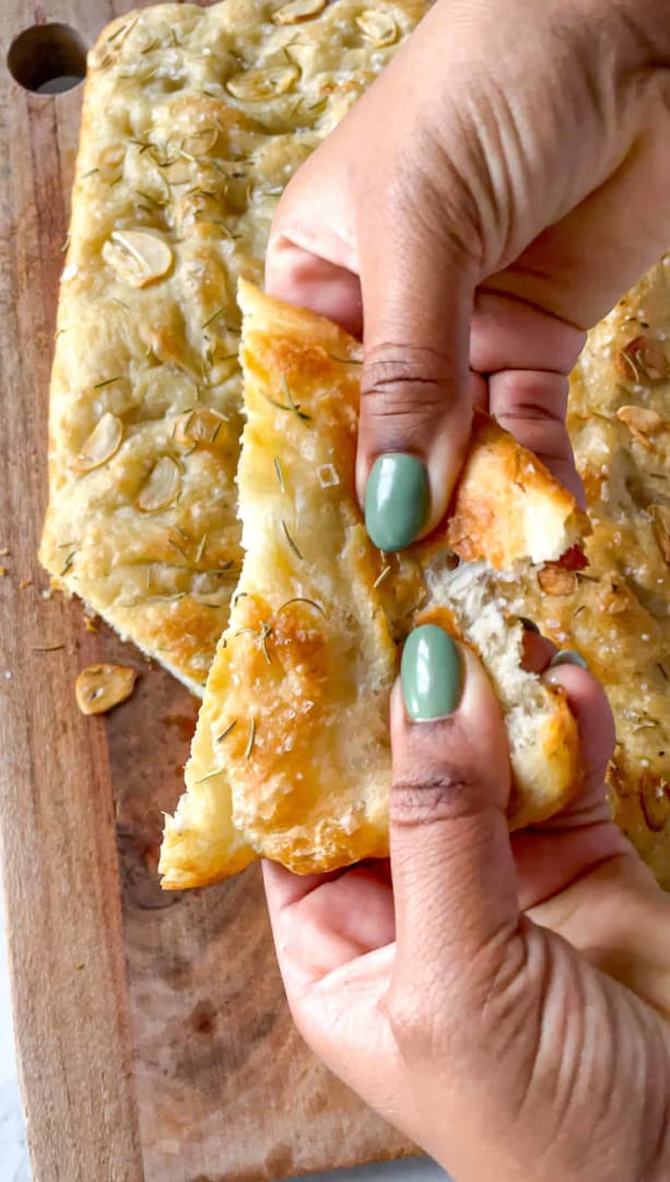 Skillet Focaccia Bread with Rosemary