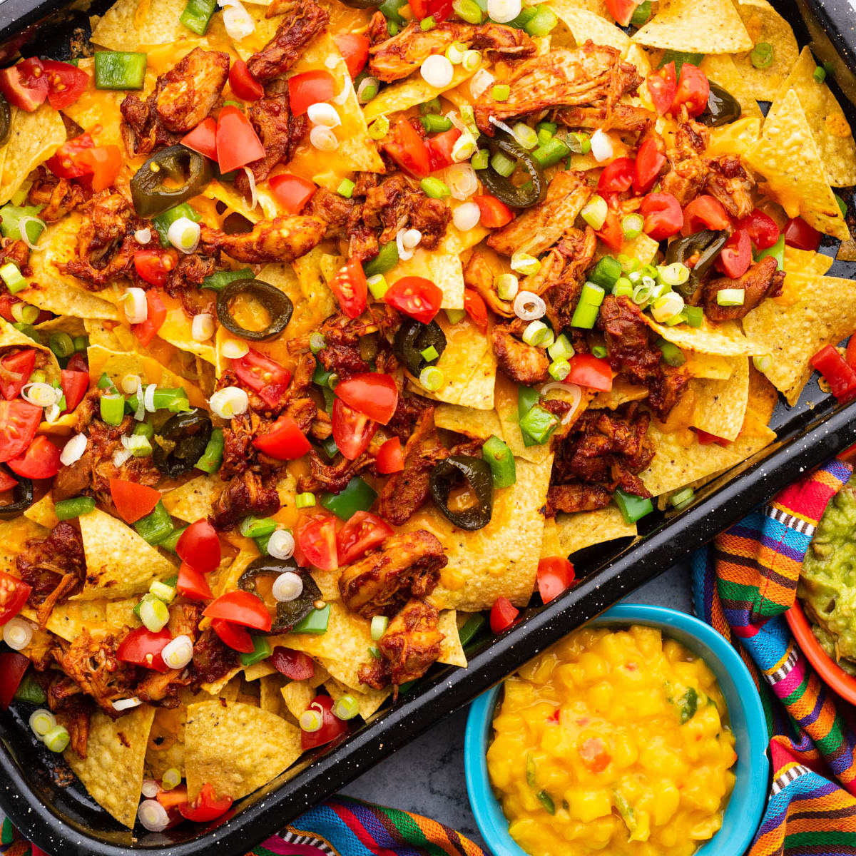 Super Tasty BBQ Chicken Nachos - Dish 'n' the Kitchen