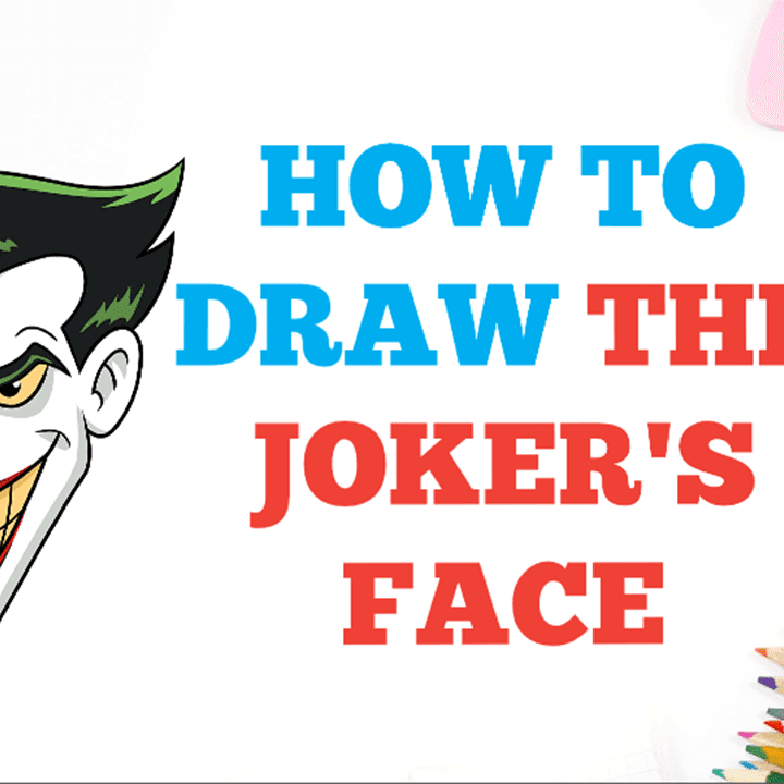 How to Draw the Joker's Face - Really Easy Drawing Tutorial