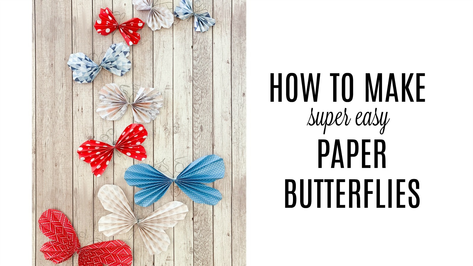 How to Make a Paper Butterfly for Crafts and Decor - Average But Inspired