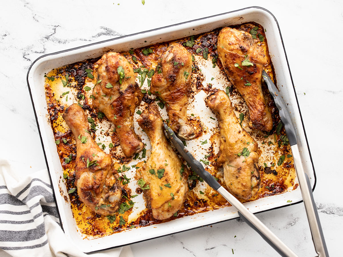 Easy Saucy Baked Chicken Legs