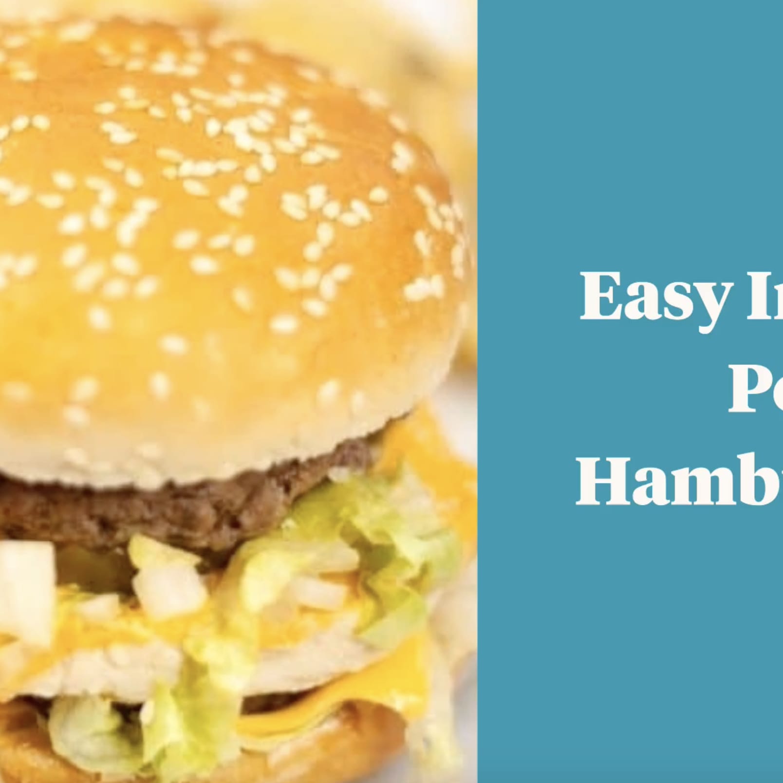 Ip hamburger best sale recipes