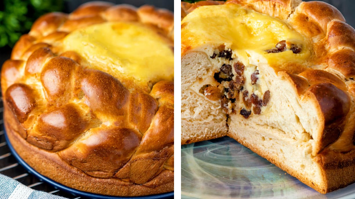 Romanian Easter sweet bread with cheese filling – Pască – Delicious Romania