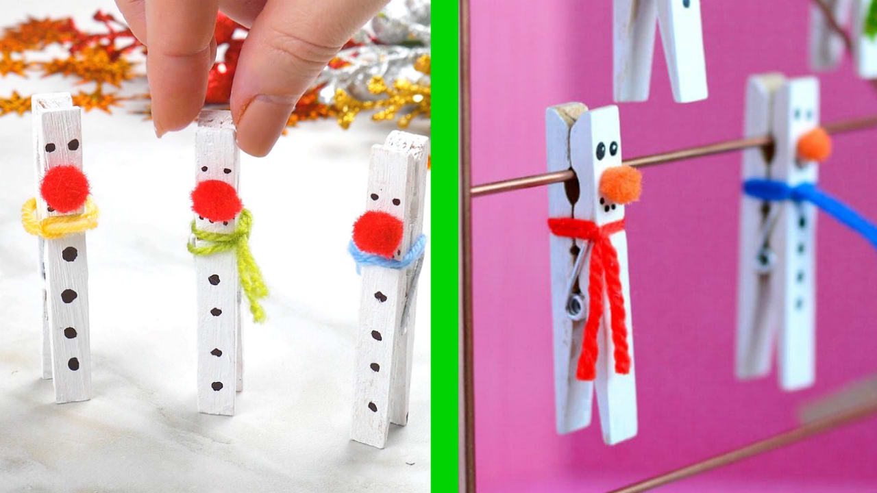 Simple Snowman Clothespin Craft - About a Mom