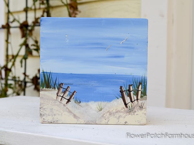 beach acrylic painting tutorial