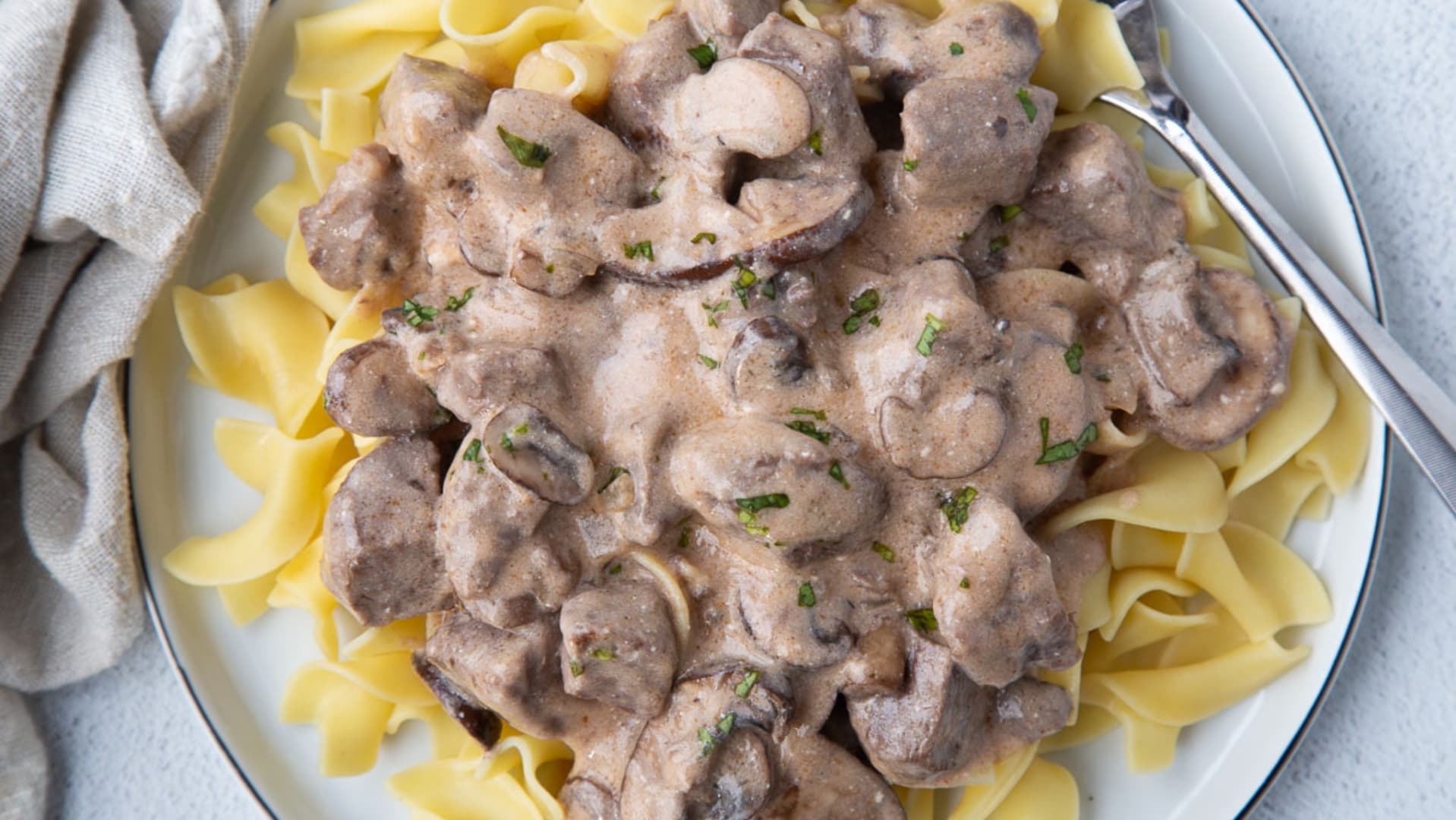 Beef Stroganoff with Cream of Mushroom Soup
