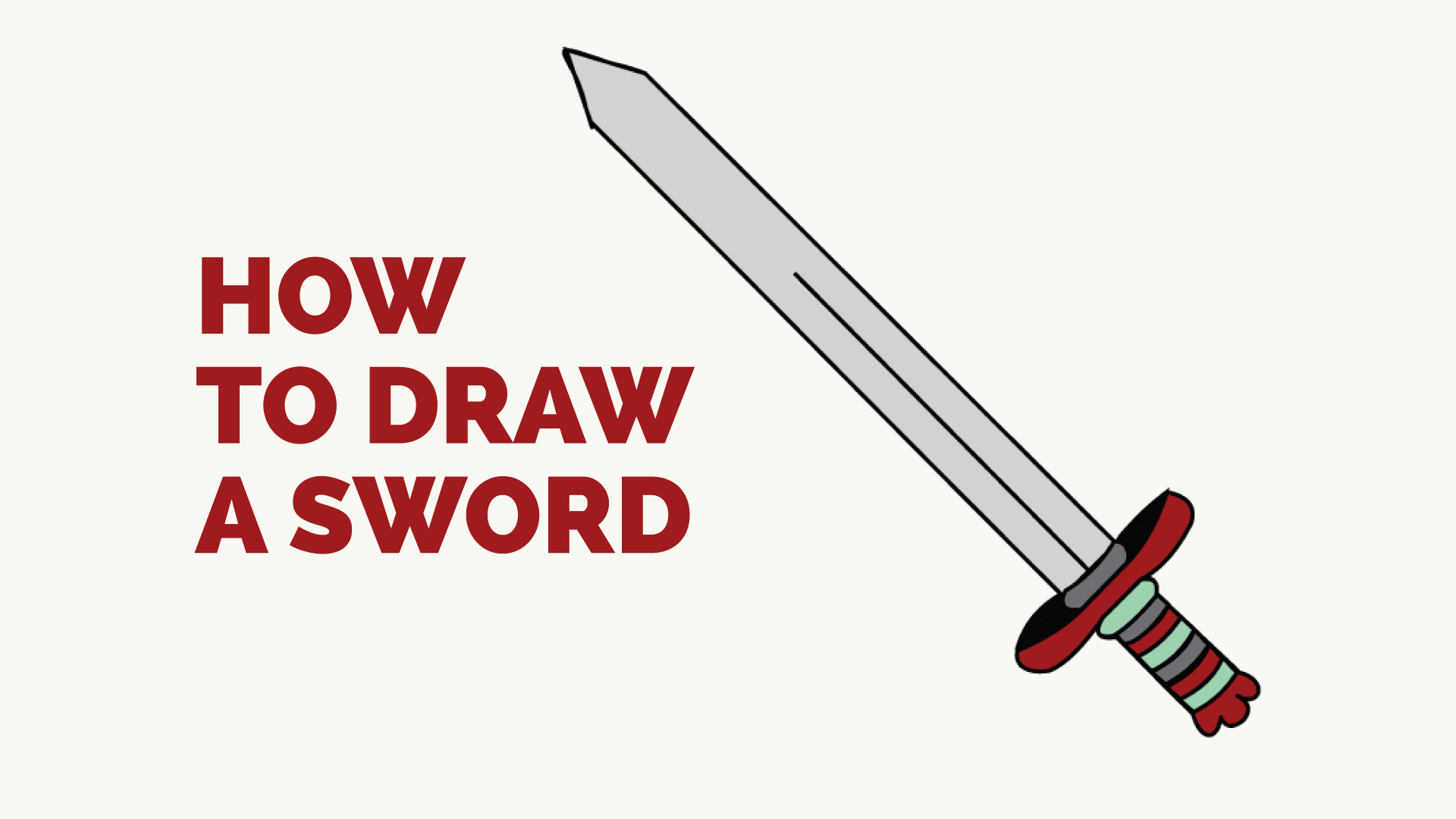 How to Draw a Sword | Easy Drawing Guides