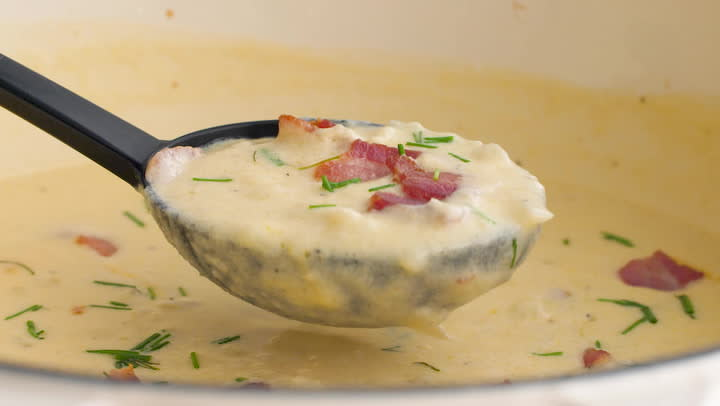 Cheesy Potato Soup - The Cozy Cook