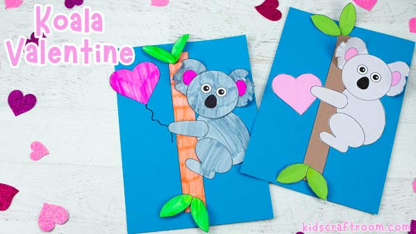 Valentines day. A cute koala cub holding a heart. by anavrin-stock