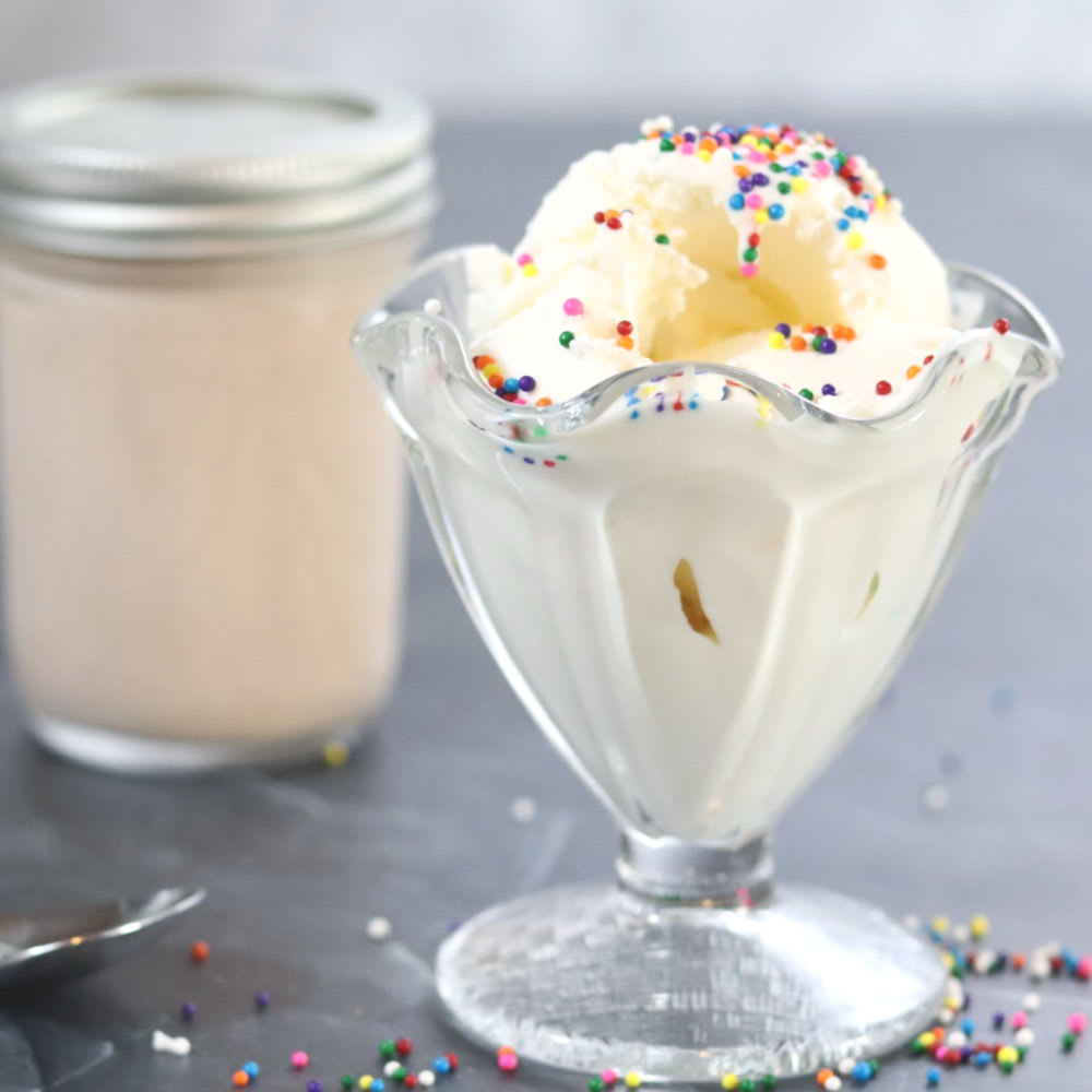Vanilla ice cream experiment yields solid scoop with creamy