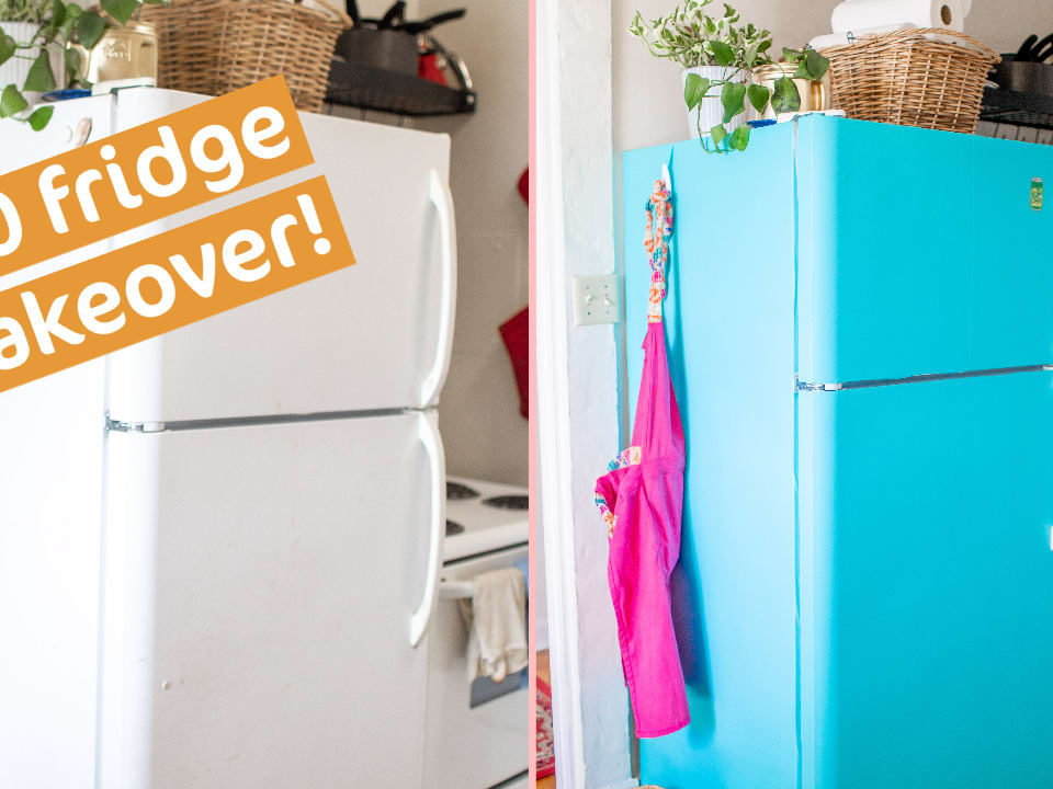 DIY: How I Put Contact Paper On My Fridge (Before & After Photos!)