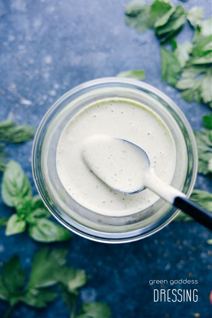 Homemade Green Goddess Dressing - Slender Kitchen