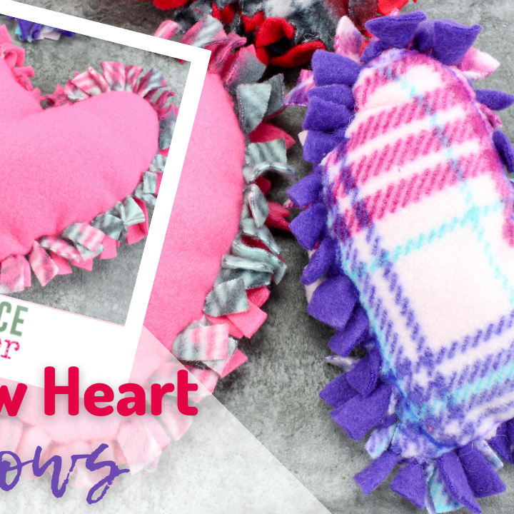 Mini No-Sew Heart Pillows – Free Pattern - Mother Thyme