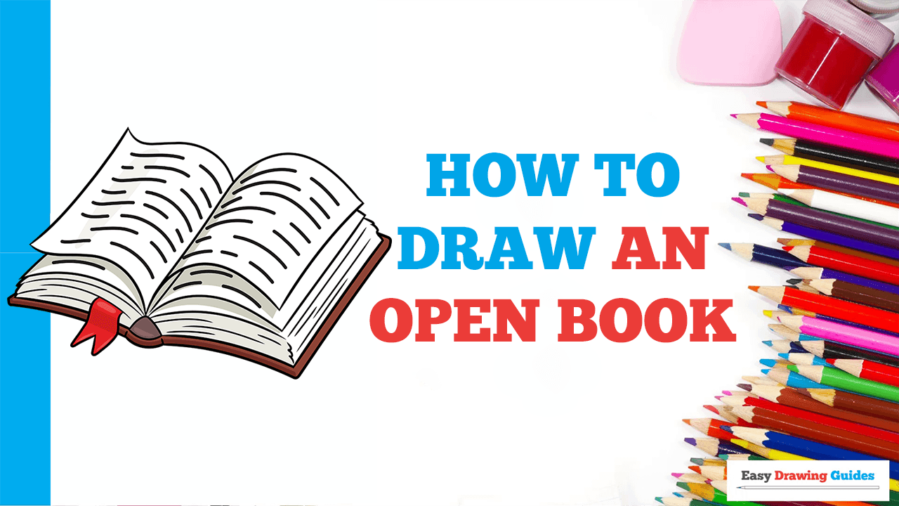 How to Draw an Open Book  Really Easy Drawing Tutorial