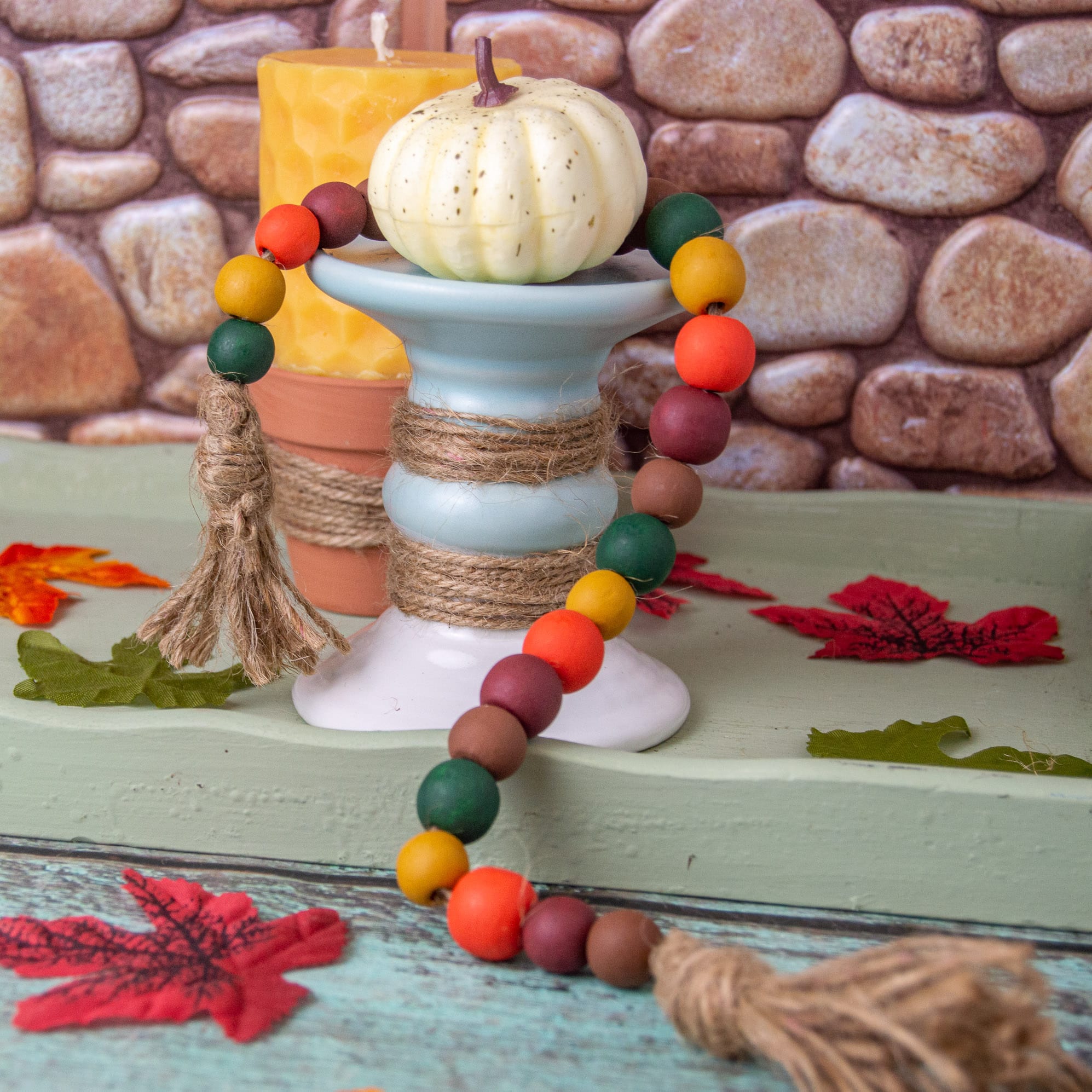 How to Make a Wood Bead Garland