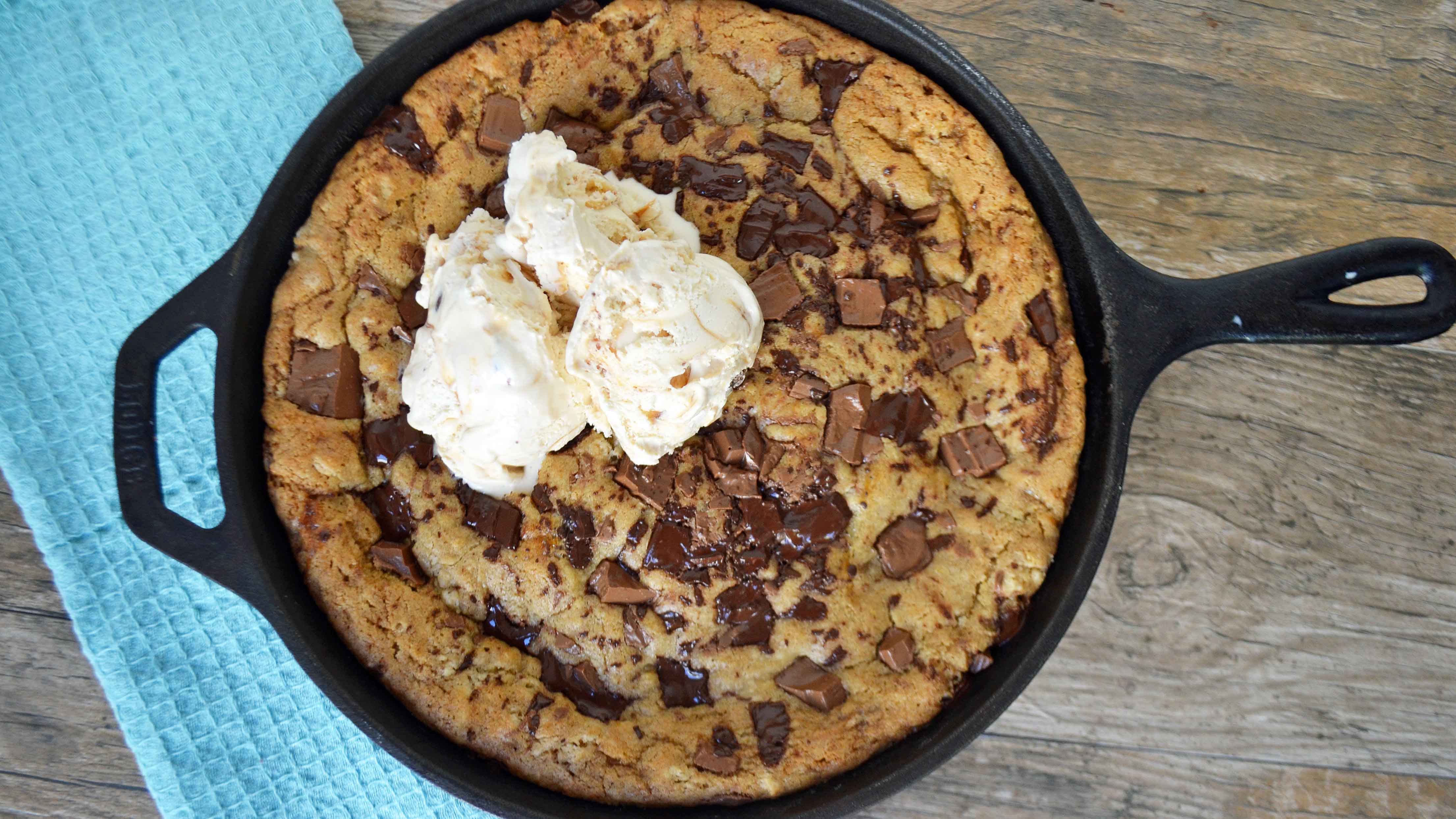 The BEST Chocolate Chip Skillet Cookie - Mom On Timeout