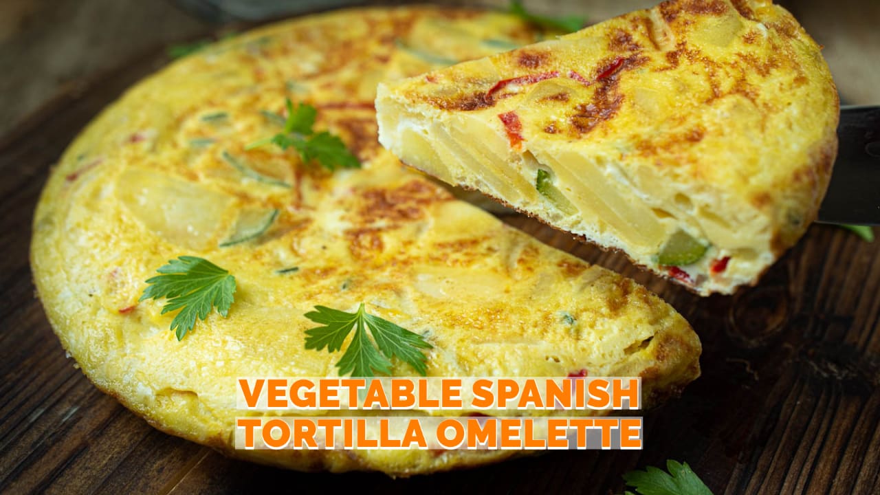 Vegetable Spanish Tortilla Omelette - Culinary Ginger