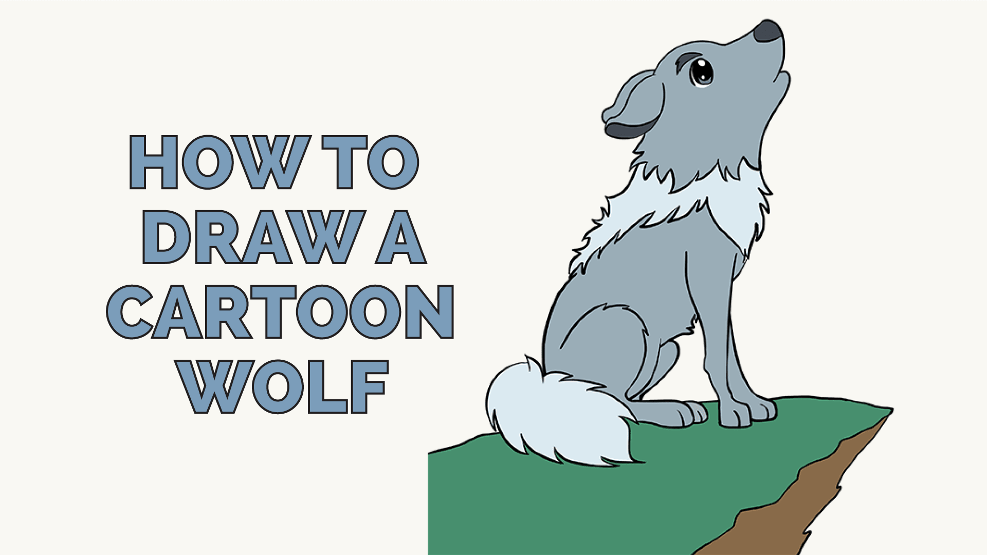 How to Draw a Cartoon Wolf in a Few Easy Steps | Easy Drawing Guides