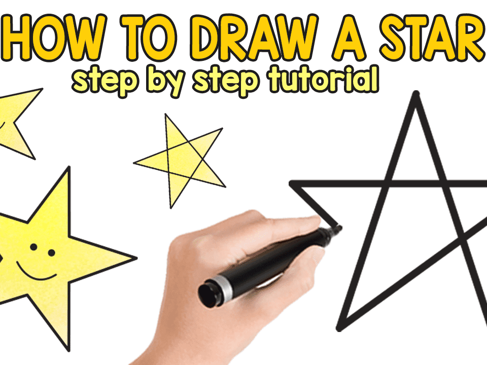 How to draw a 5 pointed star with a compass 