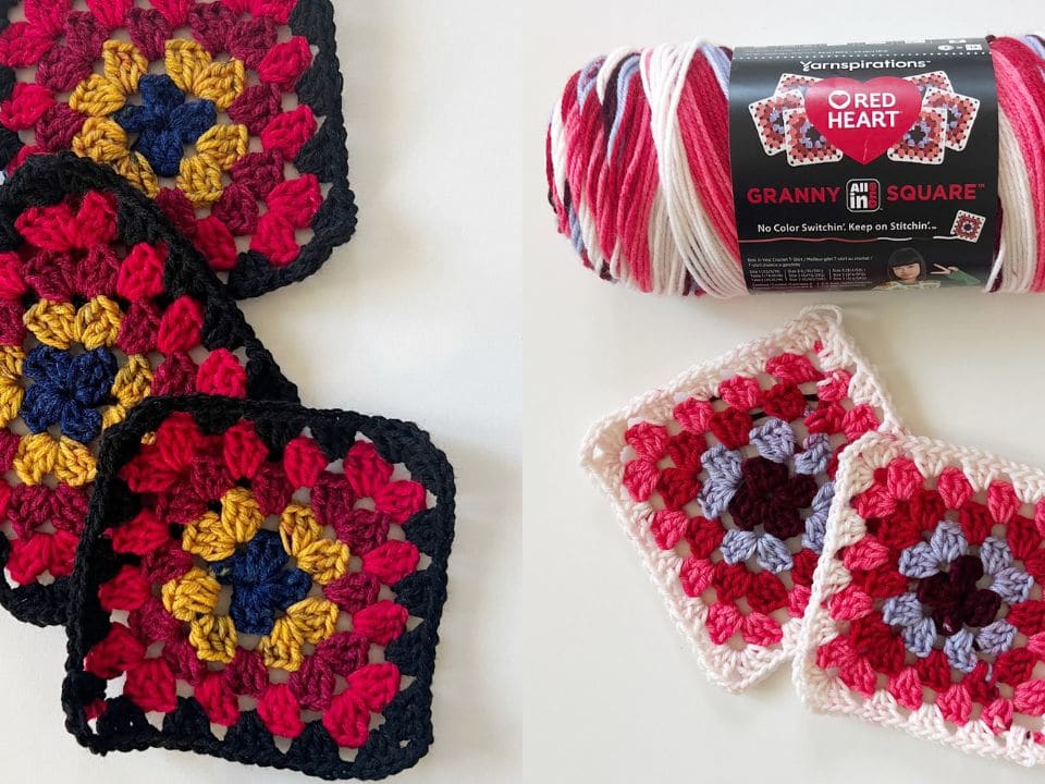 Red Heart Granny All In One Square - Revolutionary New Yarn! - Daisy Farm  Crafts