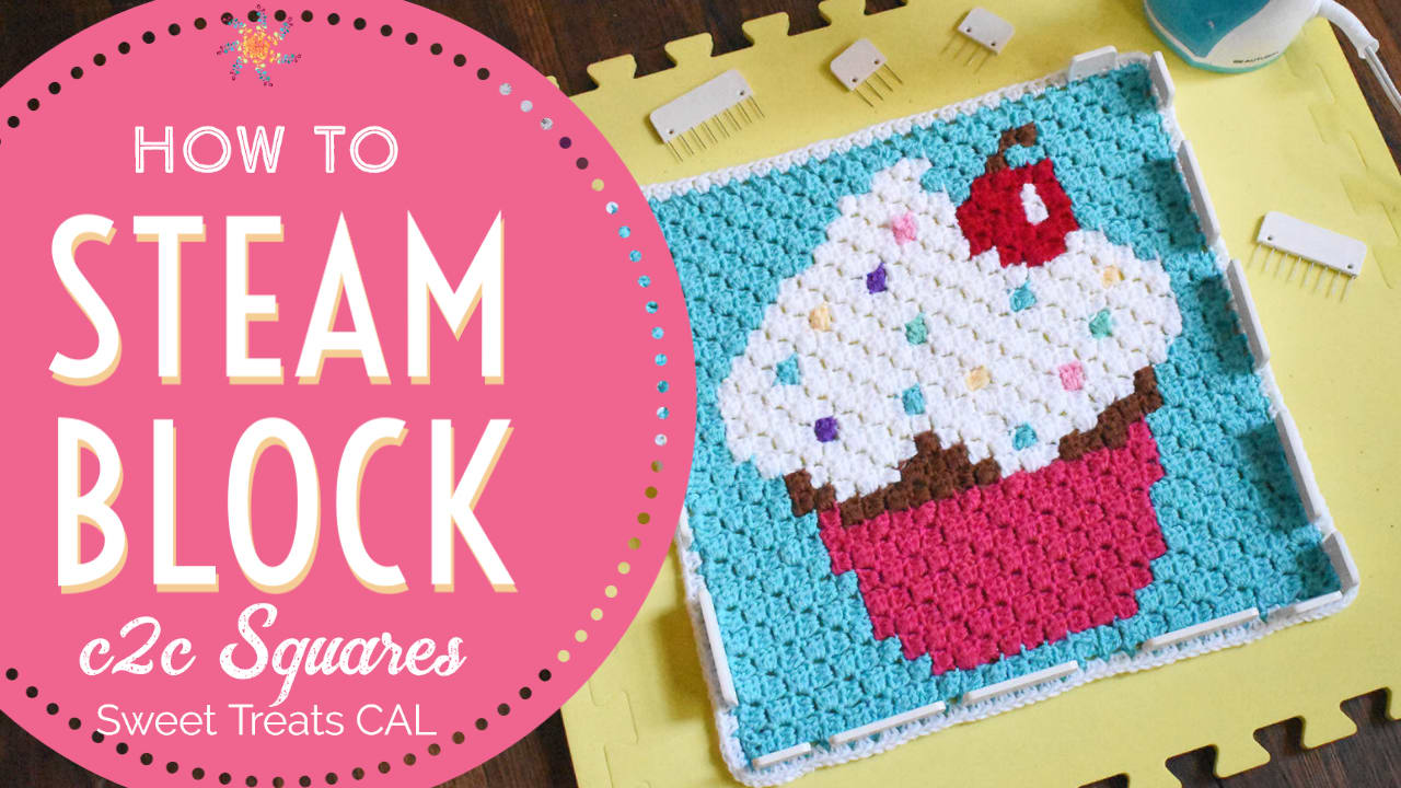 C2C Cupcake Crochet Blanket Square | Sweet Treats CAL Blog C2C Cupcake Crochet Blanket Square | Sweet Treats CAL Blog
