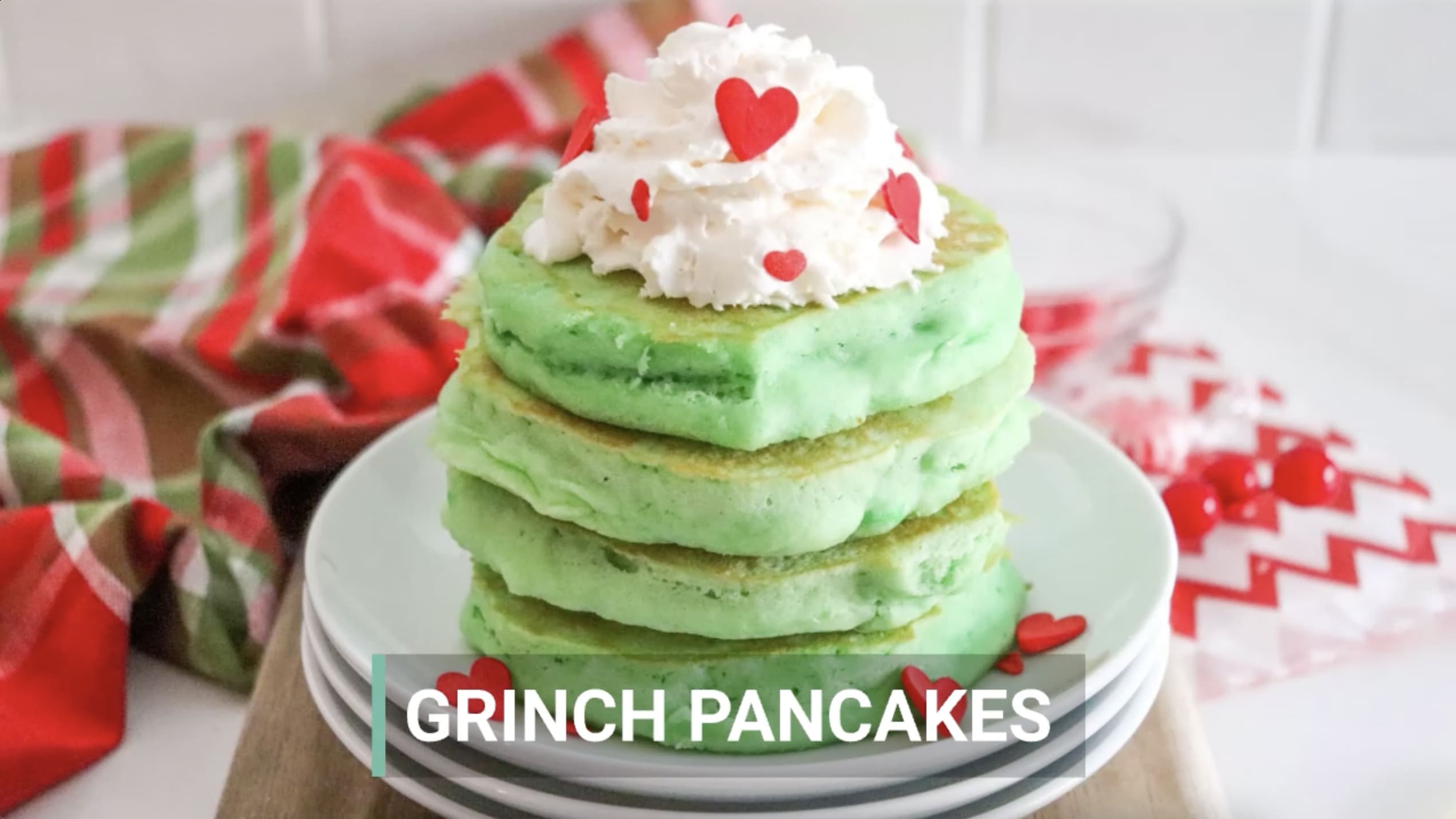 Grinch Pancakes  Copycat IHOP Grinch Pancakes