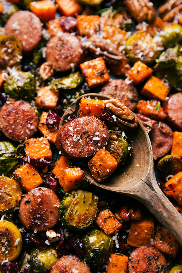 Sheet Pan Sausage and Veggies - Chelsea's Messy Apron