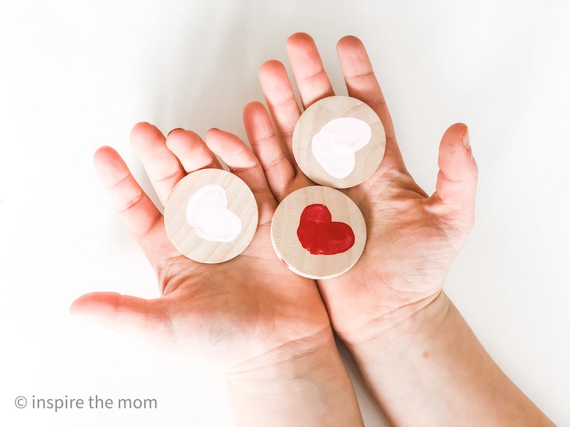 Thumbprint Heart Magnets Craft