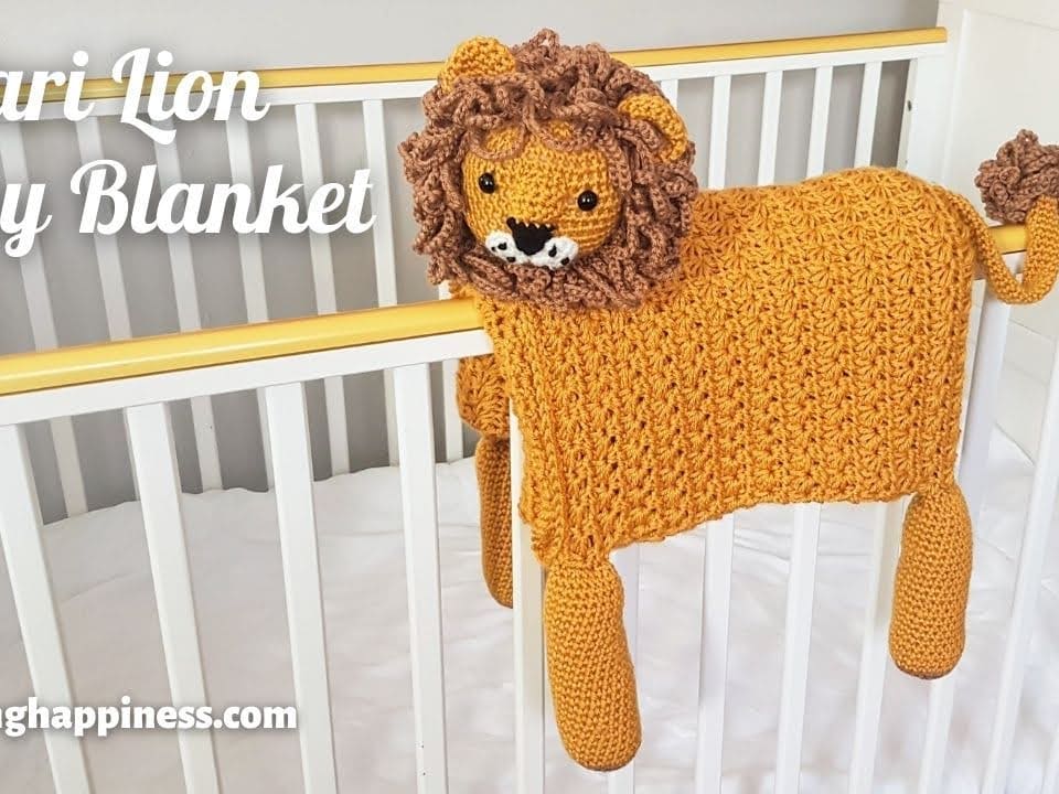 Lion blanket crochet pattern top