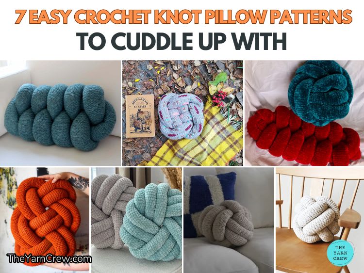 Crochet knot pillow online