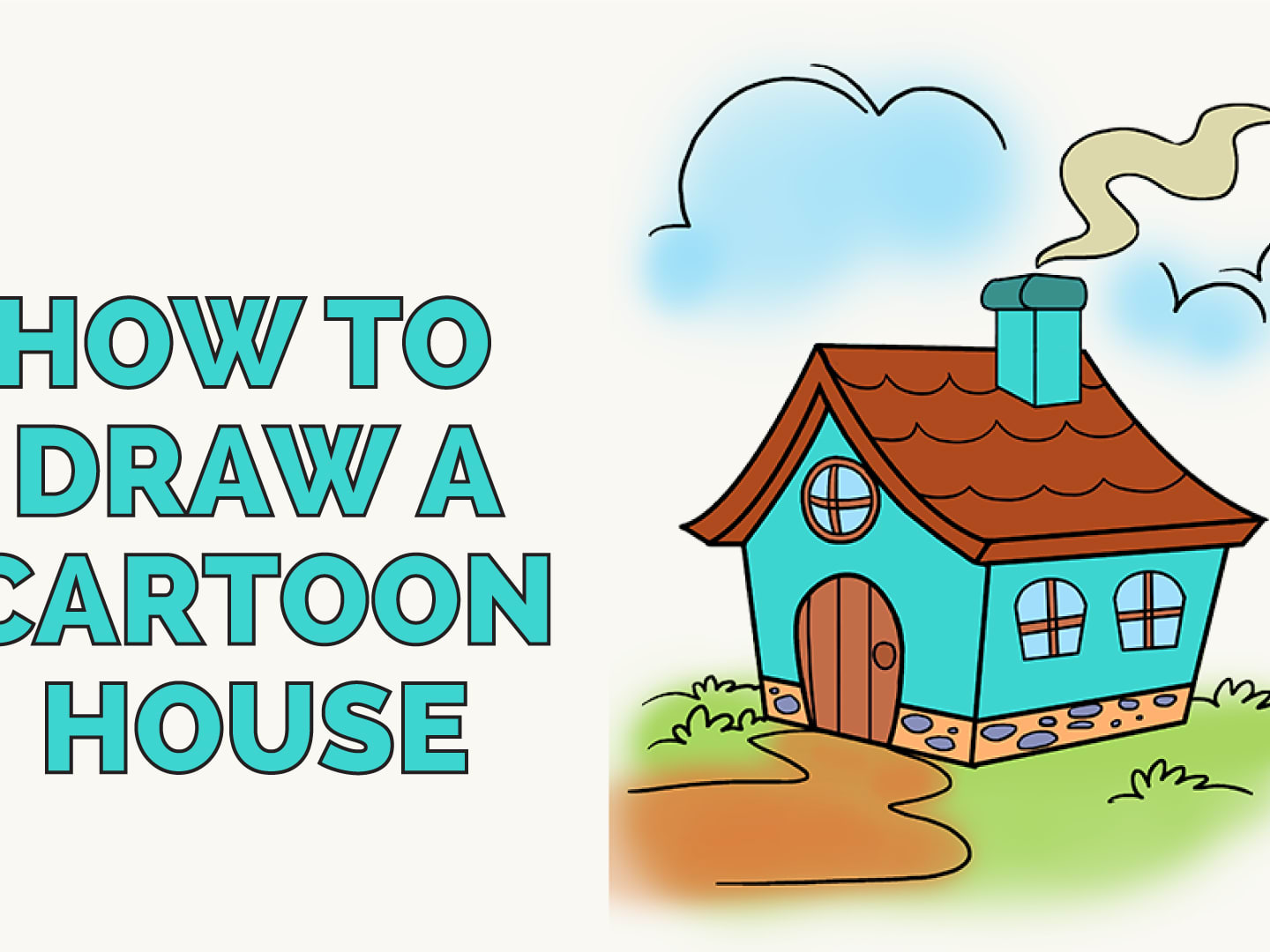 How to Draw a Cartoon House in a Few Easy Steps | Easy Drawing Guides