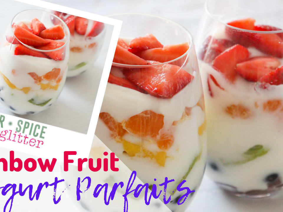 Rainbow Fruit Yogurt Parfaits (with Video) ⋆ Sugar, Spice and Glitter