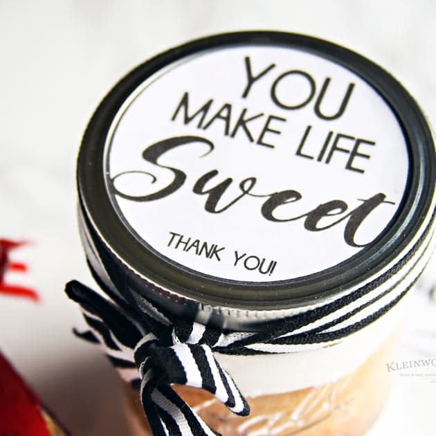 You Make Life Sweet - Free Printable Jar Label