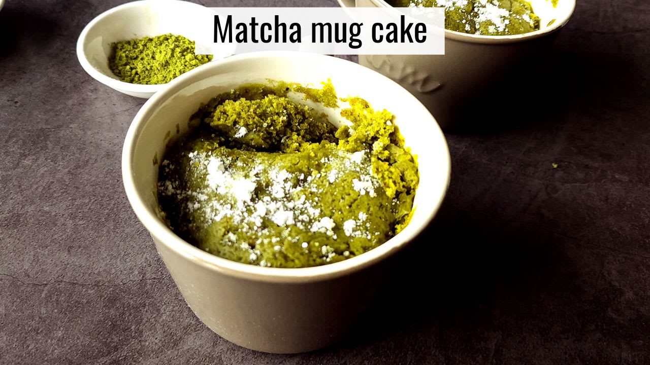 1-Minute Matcha Mug Cake