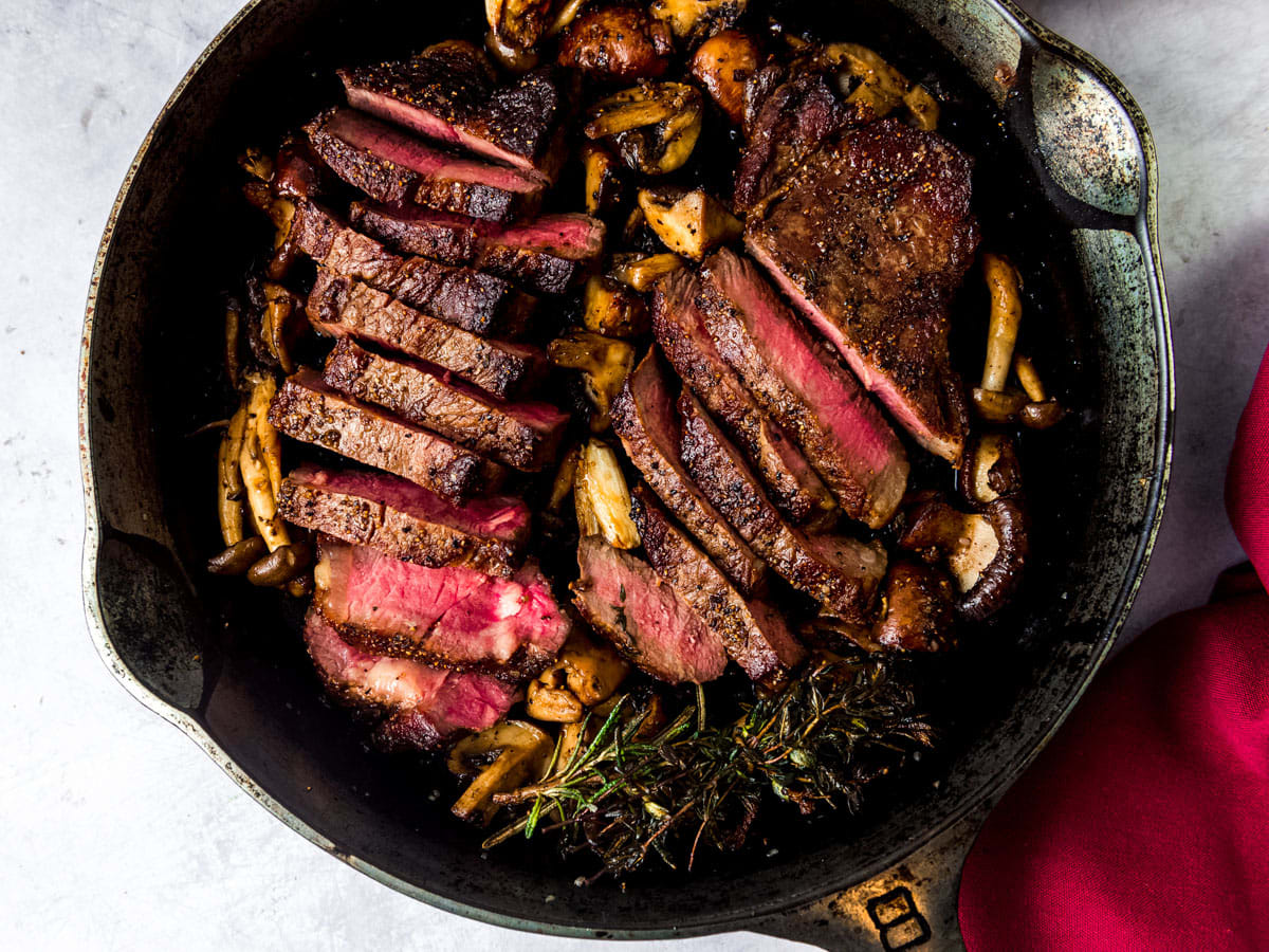 Cast Iron Seared Steak Recipe