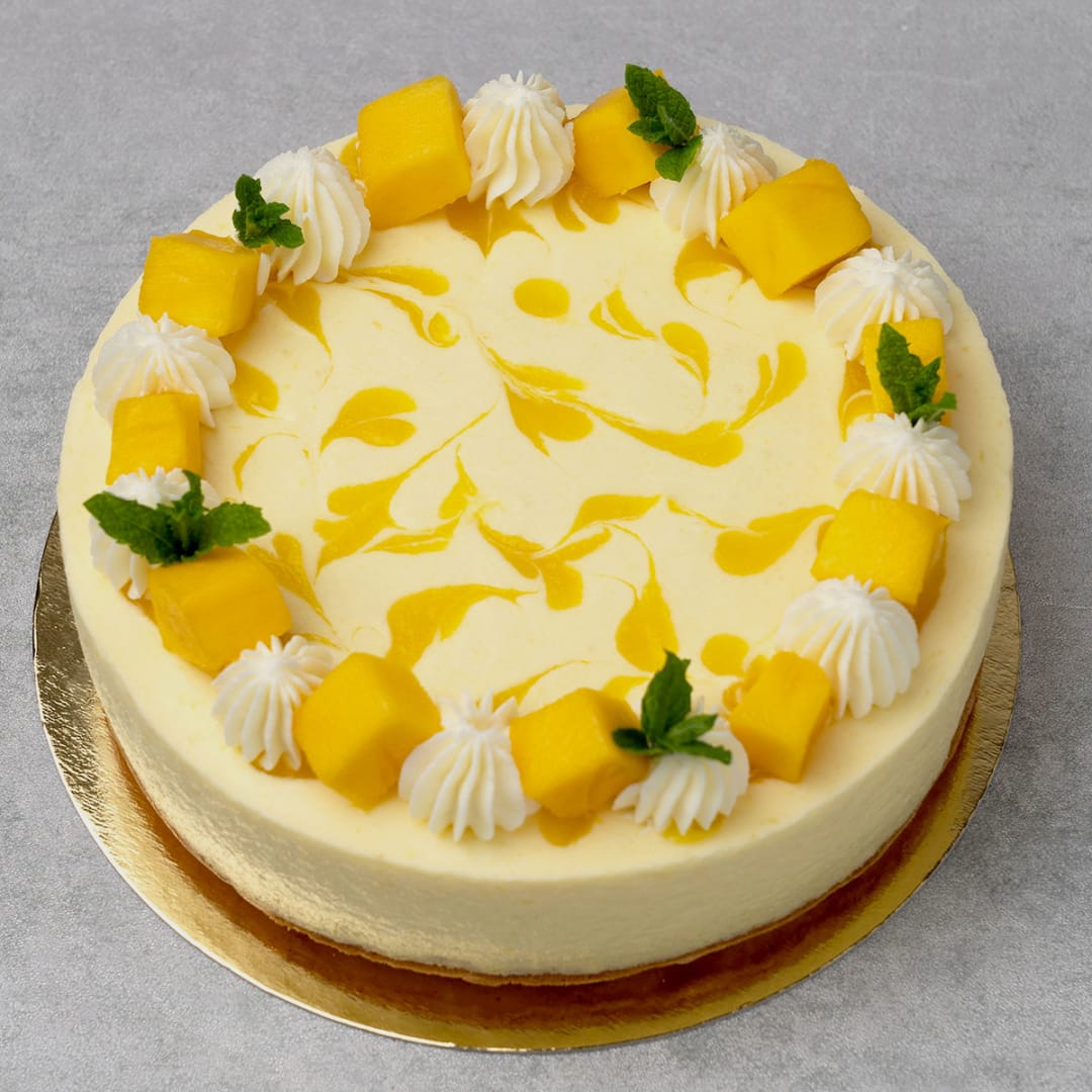 Eggless Mango Cake Recipe with Mango Swirl Frosting - Eggless Cake Recipes