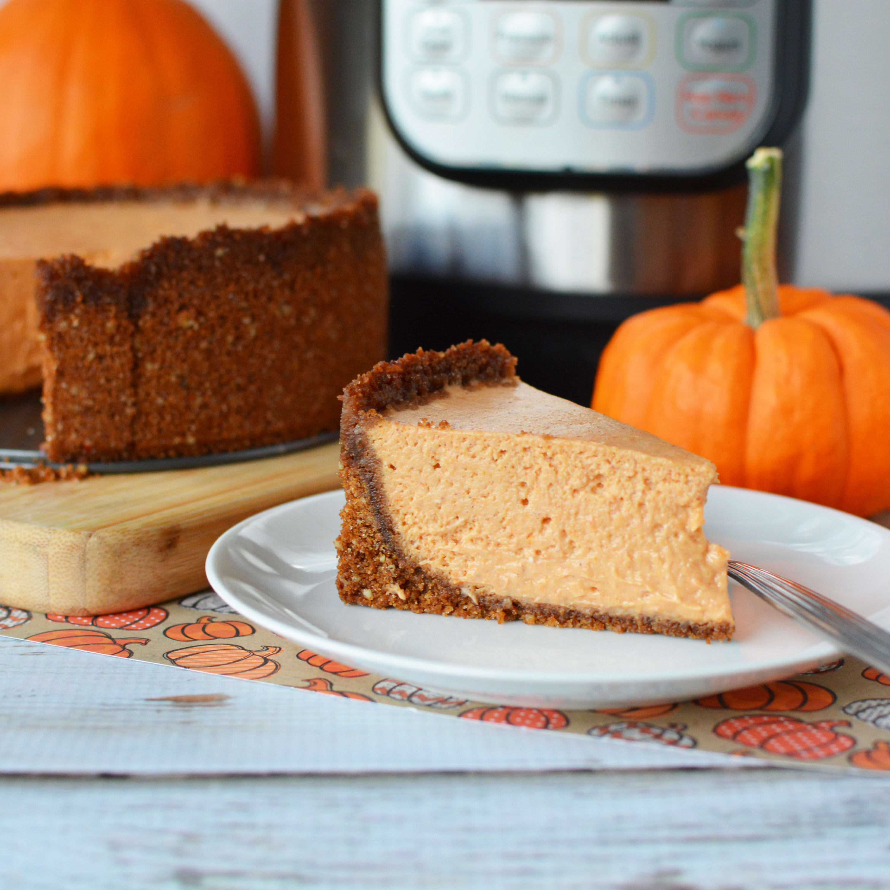 Instant pot pumpkin best sale cheesecake with gingersnap crust