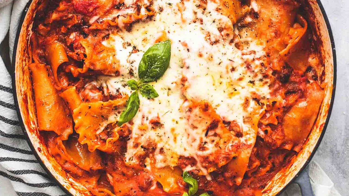 Cast Iron Lasagna - Every Little Crumb Easy skillet lasagna- Every Little  Crumb