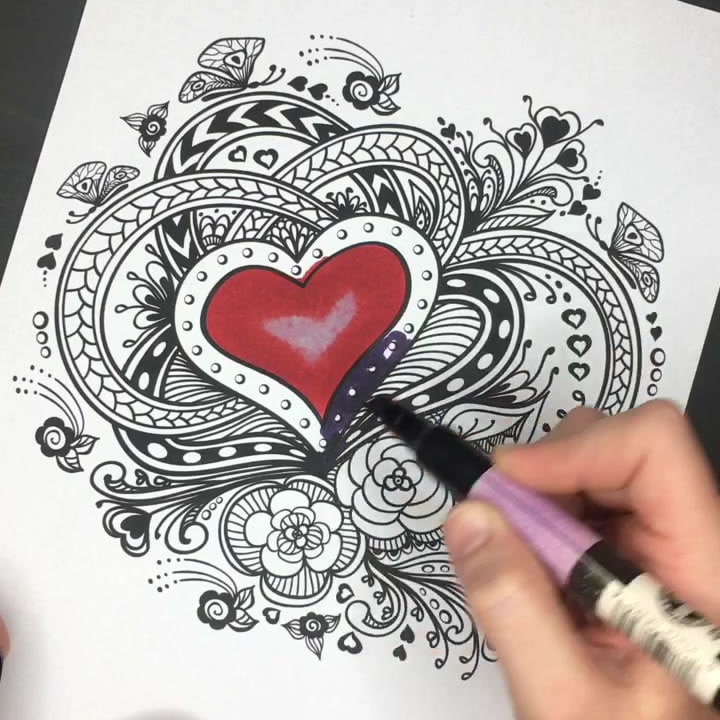 20 Free Printable Valentines Adult Coloring Pages - Nerdy Mamma