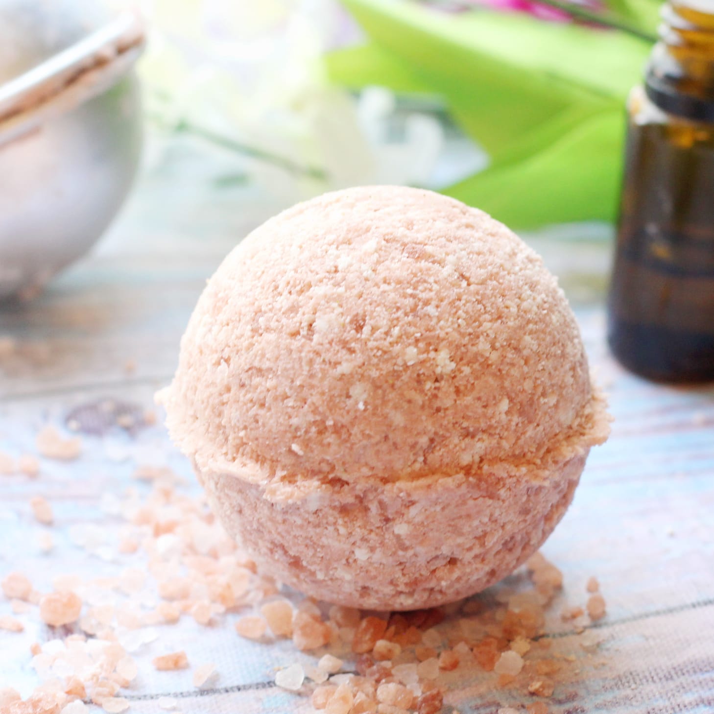 Recipe for Pink Himalayan Salt Bath Bombs