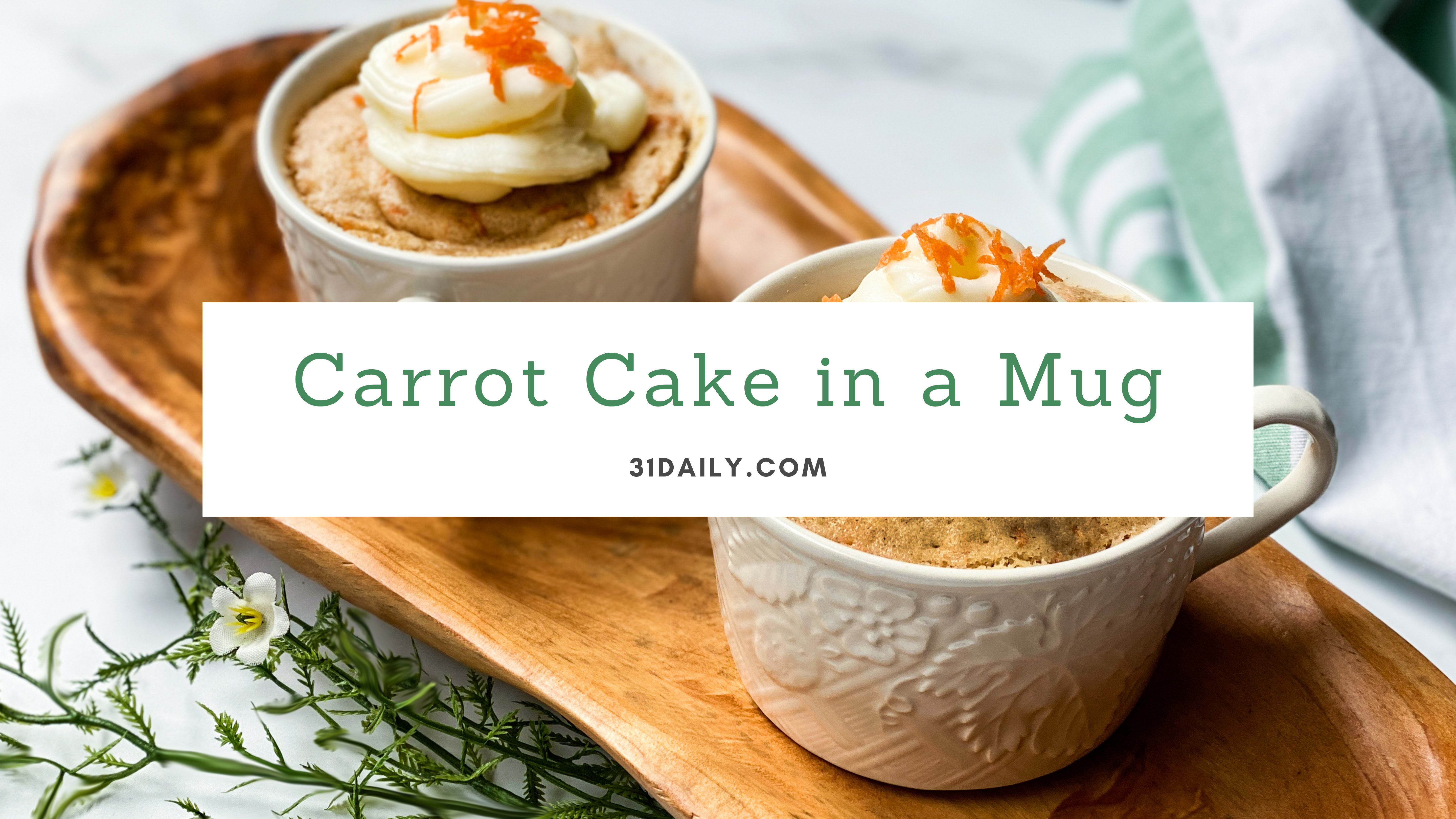 Keto carrot mug cake