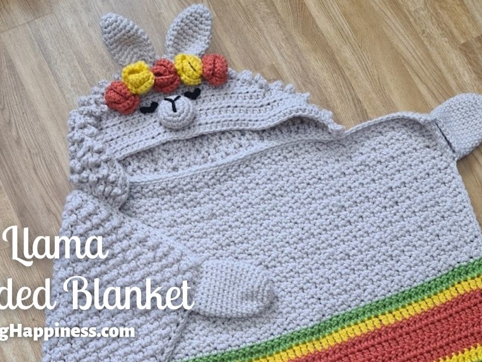 2in1 Llama Hooded Blanket Crochet Pattern Crafting Happiness PROMO VIDEO