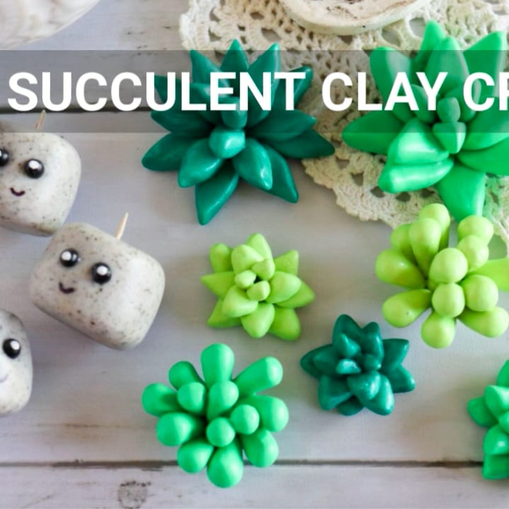 How To Make Mini Clay Succulents Craft - Home Crafts and More