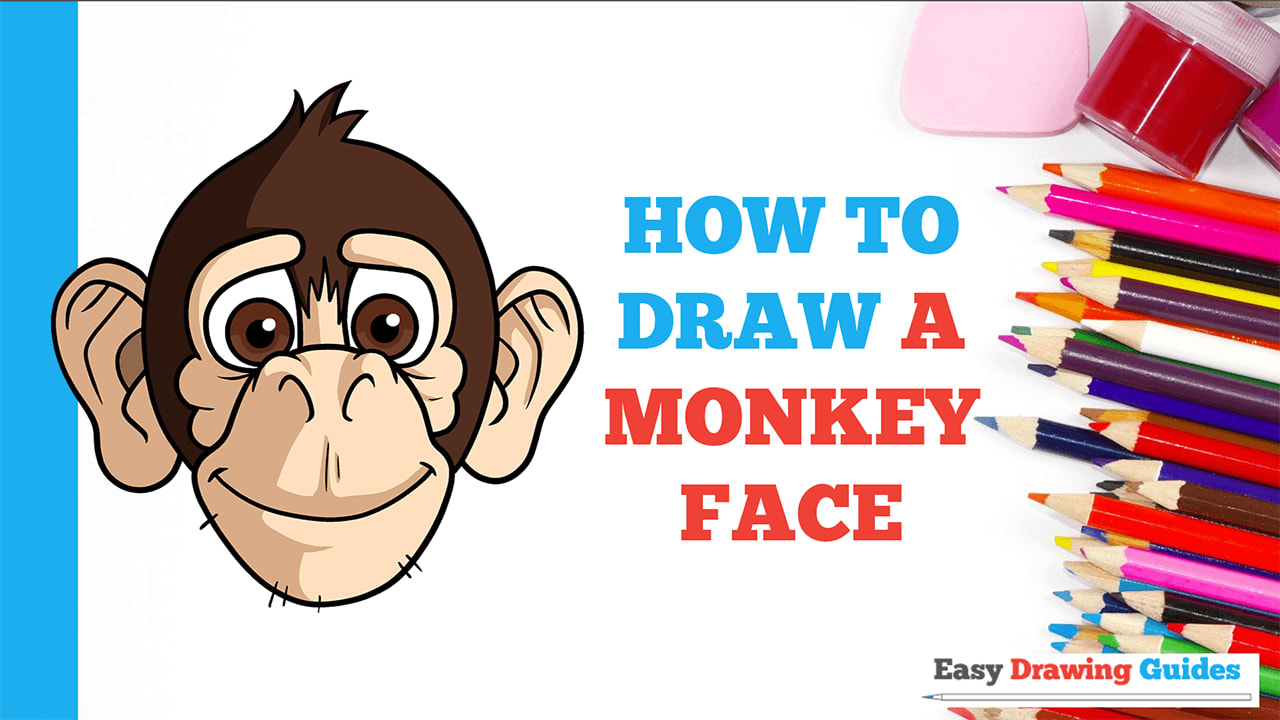 How to Draw a Funny Monkey Face
