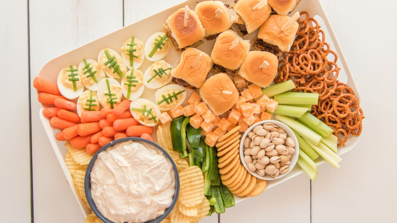 Easy Game Day Food Board - Appetizer Board Ideas - Kitchen Divas