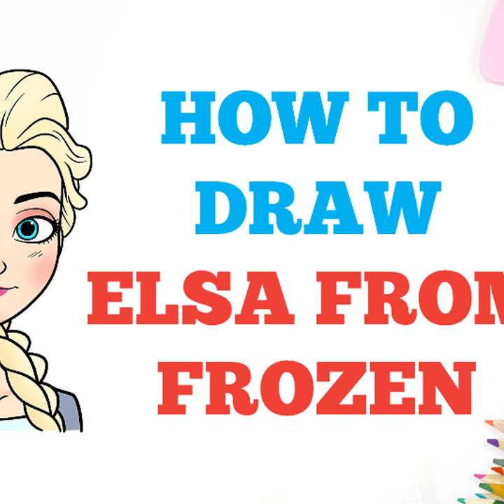 How to draw Frozen Elsa on Christmas - Easy drawing tutorials