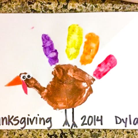 Handprint turkey store