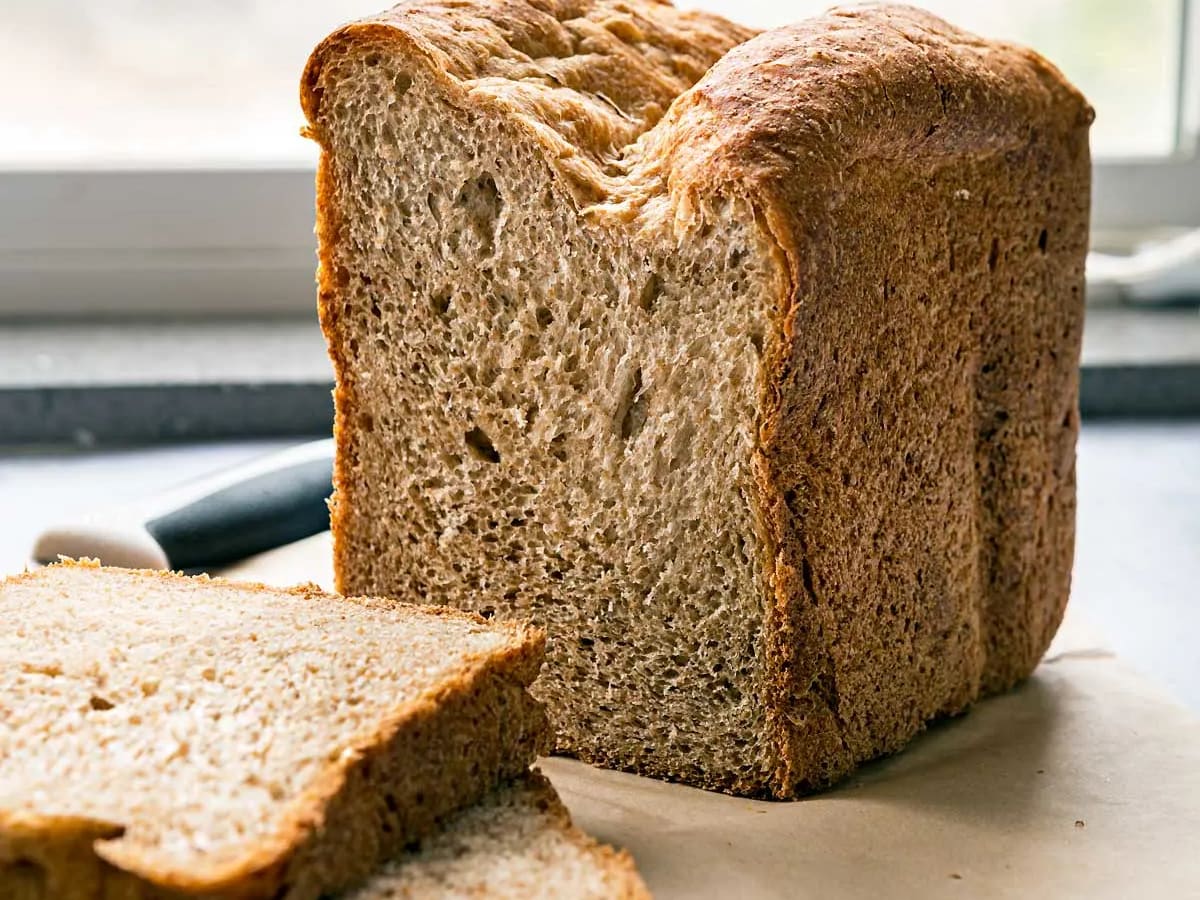 2-lb Vegan Whole Wheat Bread Machine Loaf - Vegan Yack Attack
