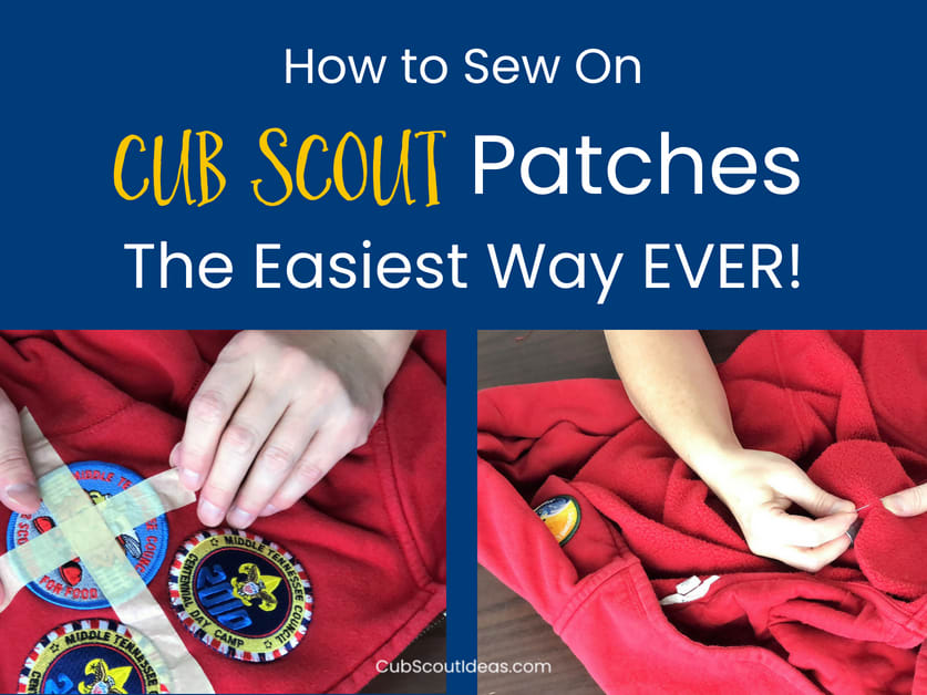 How to Sew on Cub Scout Patches the Easy Way ~ Cub Scout Ideas