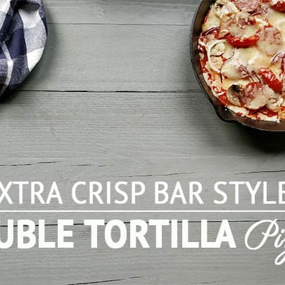 Extra-Crispy Bar-Style Tortilla Pizza Supreme Recipe